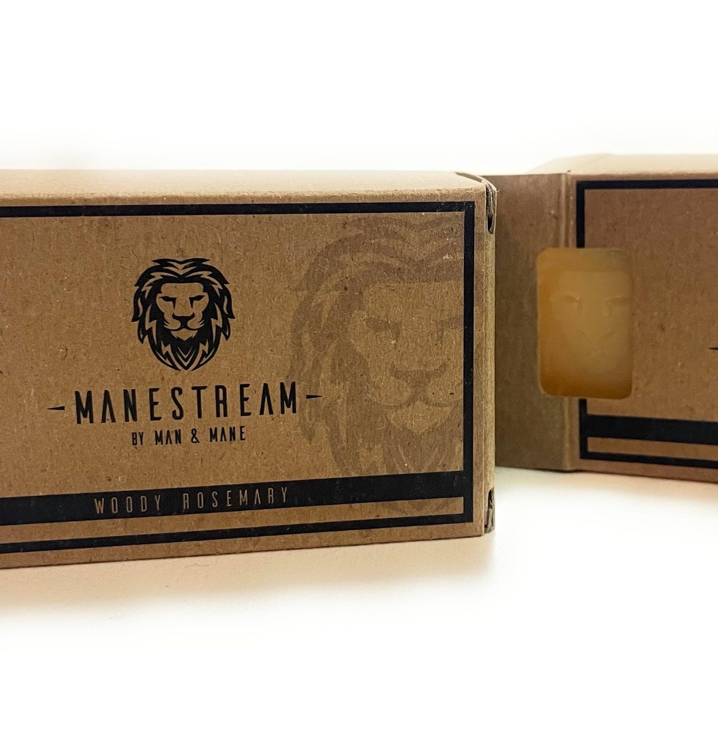 MAN & MANE Manestream Long Lasting, Mild Scented Lavender Rosemary 2-in-1 Skin and Shampoo Bar Cocoabutter, AloeVera, Natural Handmade