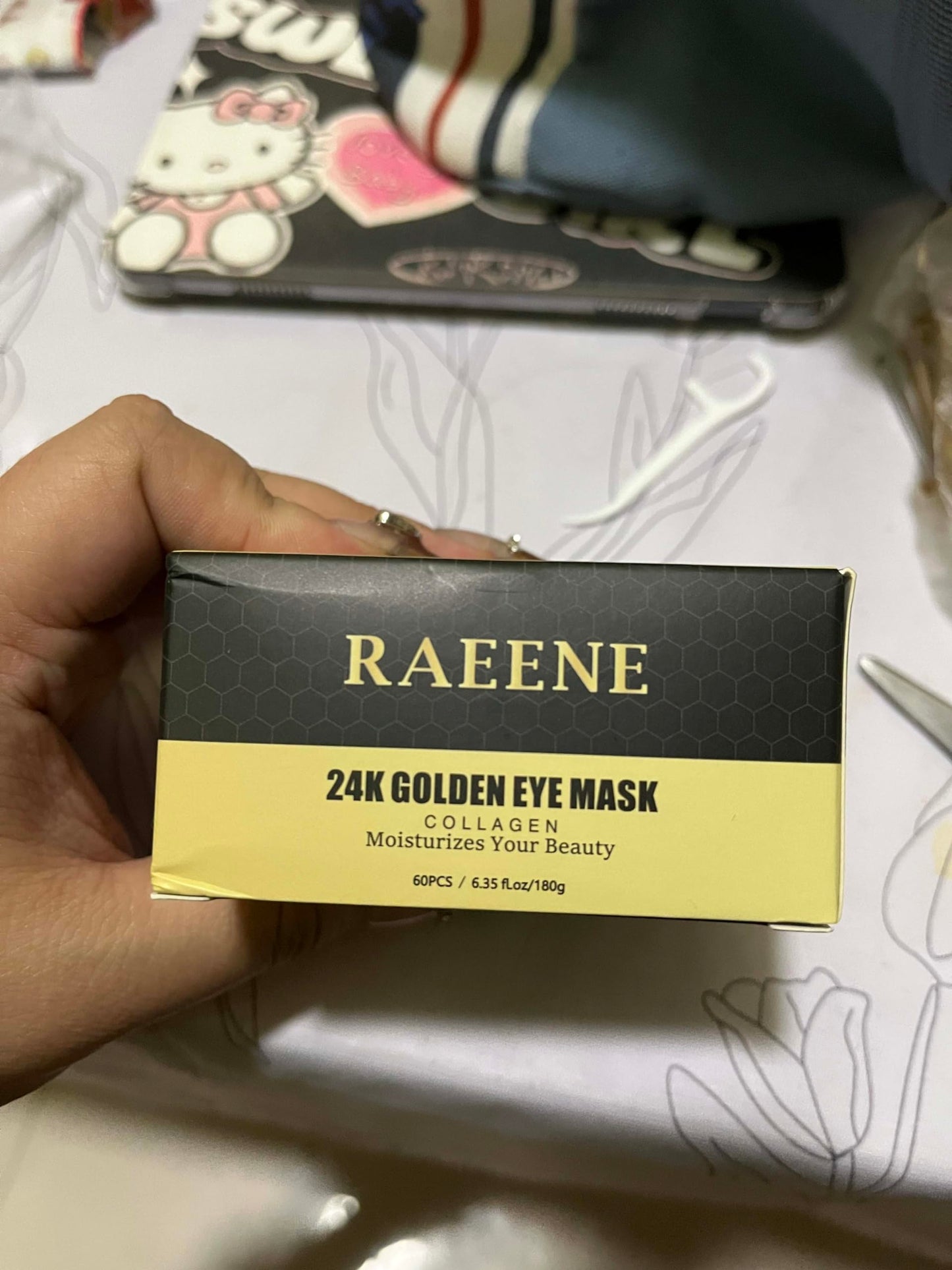 RAEENE Under Eye Patches (60 Pcs) - 24K Gold Under Eye Mask - Collagen Eye Gel Pads for Removing Dark Circles, Puffiness & Wrinkles Refresh Your Skin