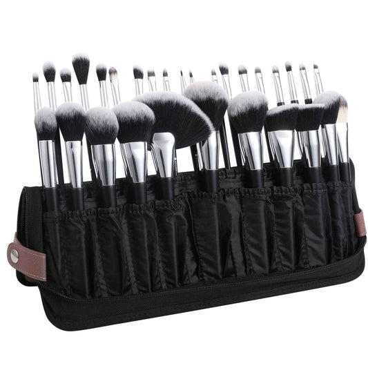 DUcare Makeup Brushes Organizer 30pcs Folding Travel Cases Makeup Brushes Stand-up Cosmetic Bag Artist Storage (only bag)
