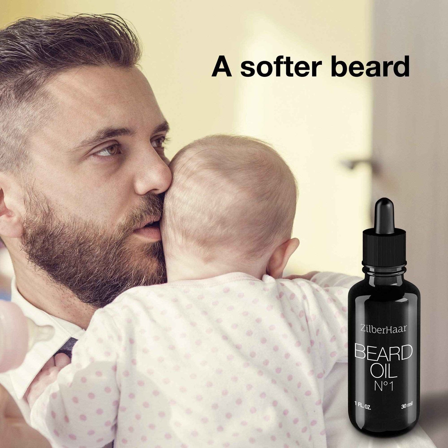 ZilberHaar Beard Care Travel Bundle, Beard Oil + Pocket Beard Brush with Soft Bristles Bundle