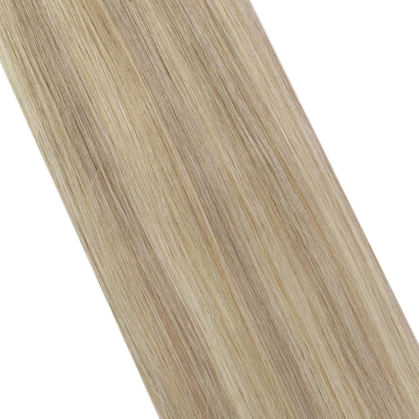 Moresoo Tape in Hair Extensions Human Hair Blonde Highlighted Hair Extensions Tape in Ash Blonde Highlighted with Bleach Blonde Hair Extensions Real Human Hair Tape in 18 Inch #P18/613 20pcs 50g