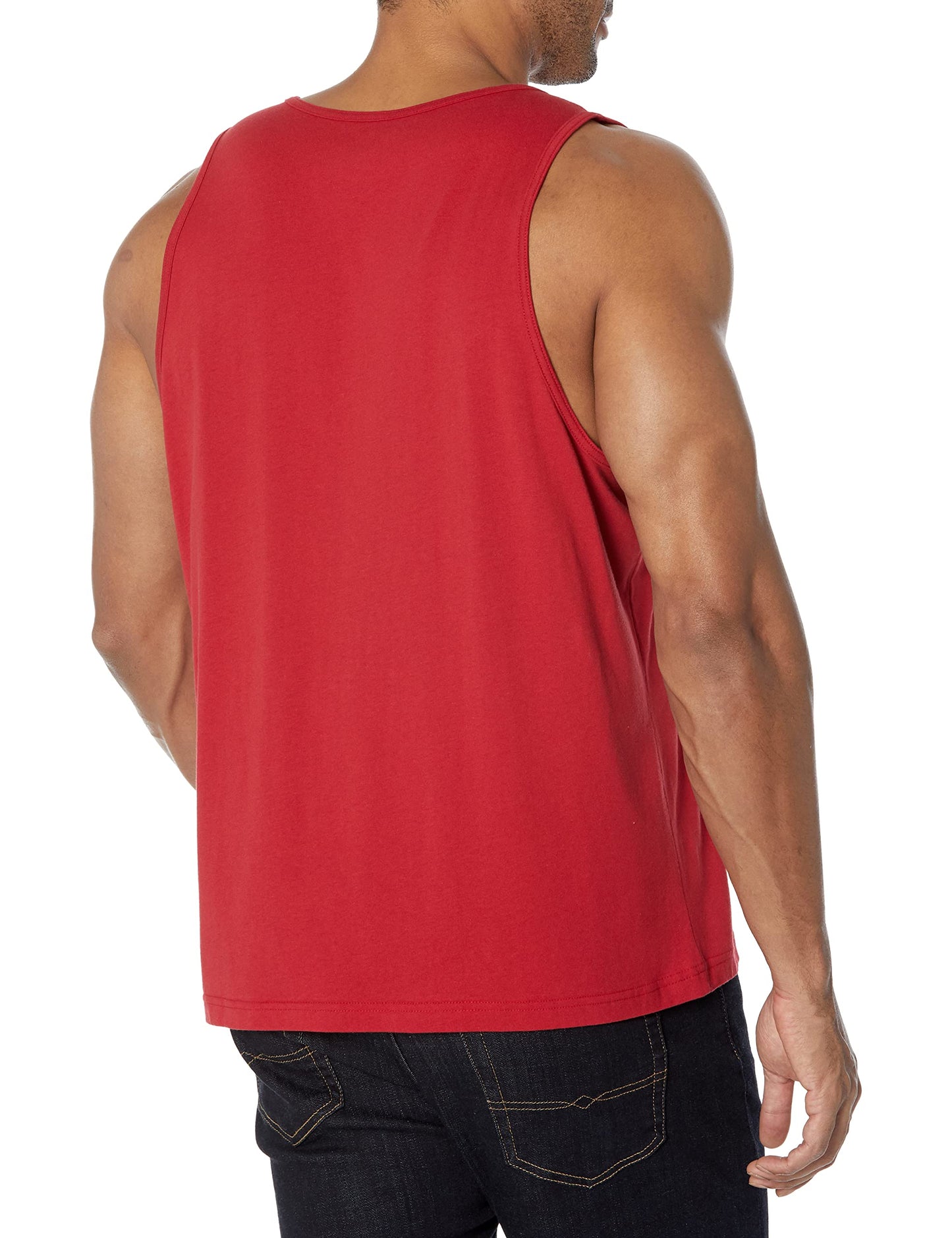 Amazon Essentials Men's Regular-Fit Tank Top, Red, X-Small