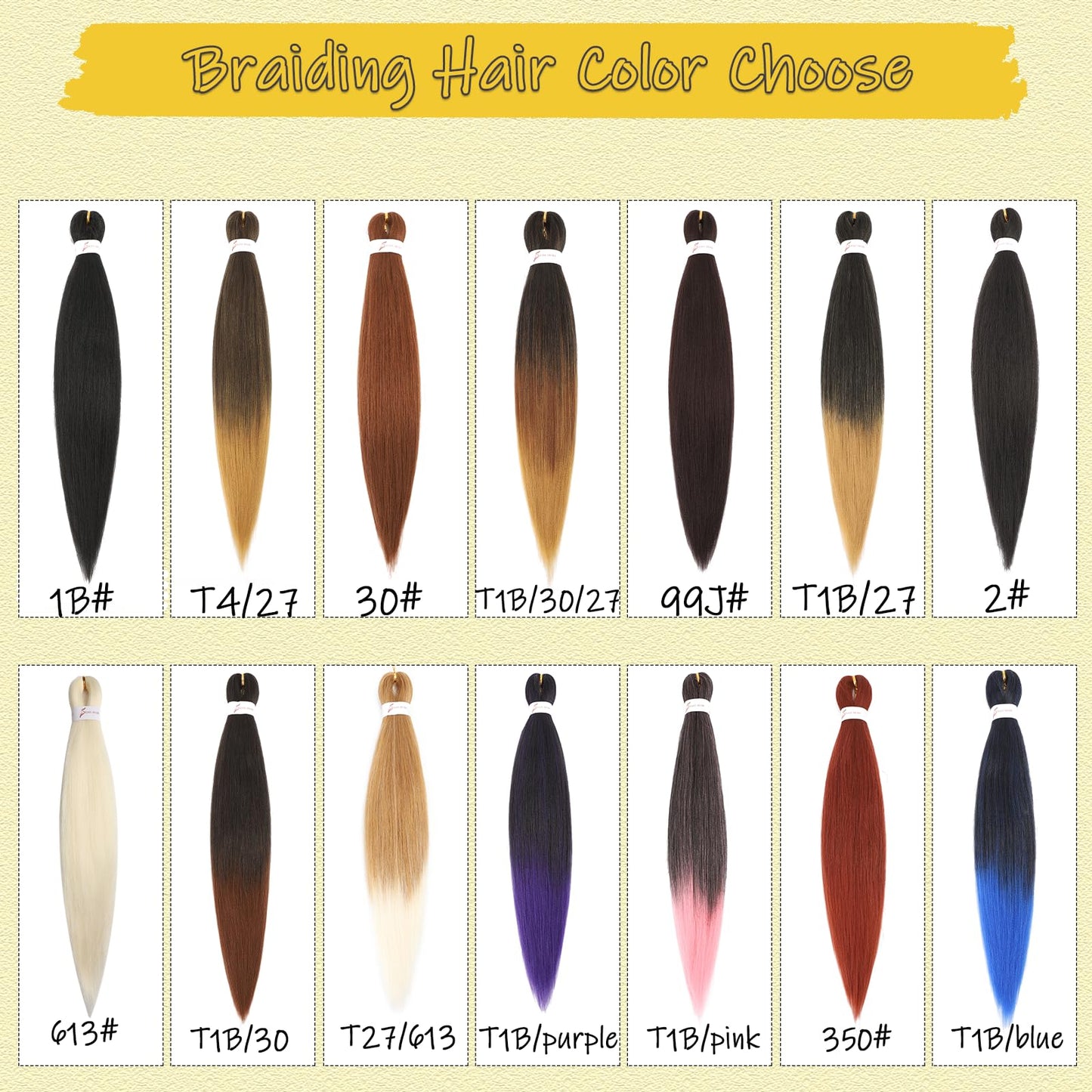 Hair Pre Stretched for Braids Honey Blonde Braiding Hair 20 Inch Pre Stretched Braiding Hair Hot Water Setting Braiding Hair Soft Yaki Texture