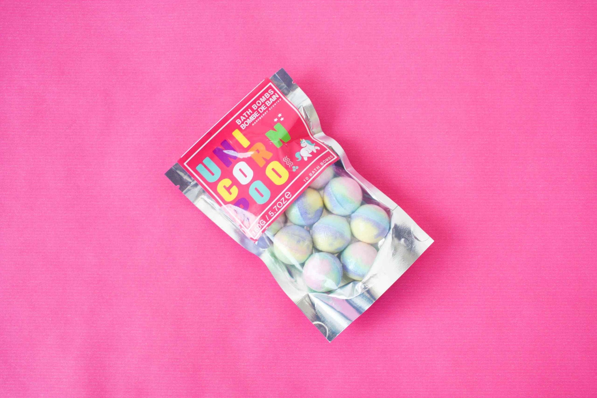 Gift Republic Unicorn Poo Bath Bombs Raspberry Scented Mini Colourful Bath Bombs for Kids Fun Bathtime Fizzies Pampering Gift Set