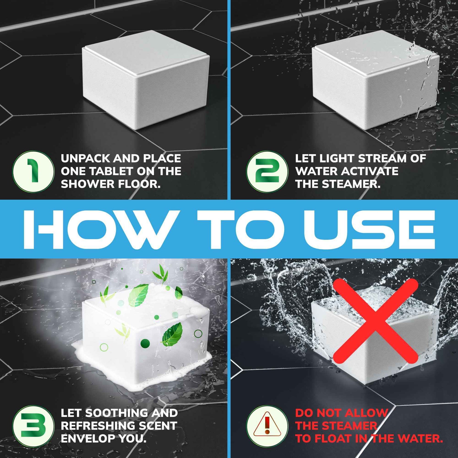 Shower Steamers for Men - 15 Pack Eucalyptus Aromatherapy Shower Steamers, Strong Scent, Long Lasting, Premium Essential Oils, Gifts for Men Relaxation and Sinus Relief