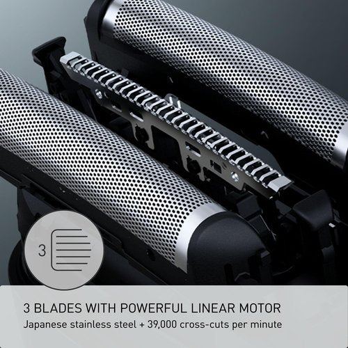 Panasonic Swipe Right Compact Shaver, Electric Razor for Men and Women, On-The-Go Razor with 3-Blade Cutting System and USB-C Charging, Wet/Dry - ES-CM3A-W