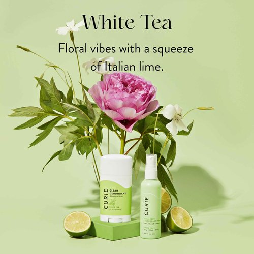 Curie Aluminum Free Deodorant - Coconut Nectar + White Tea - Natural Deodorant, Paraben Free, Cruelty Free, Non-Toxic, Vegan (2pk)