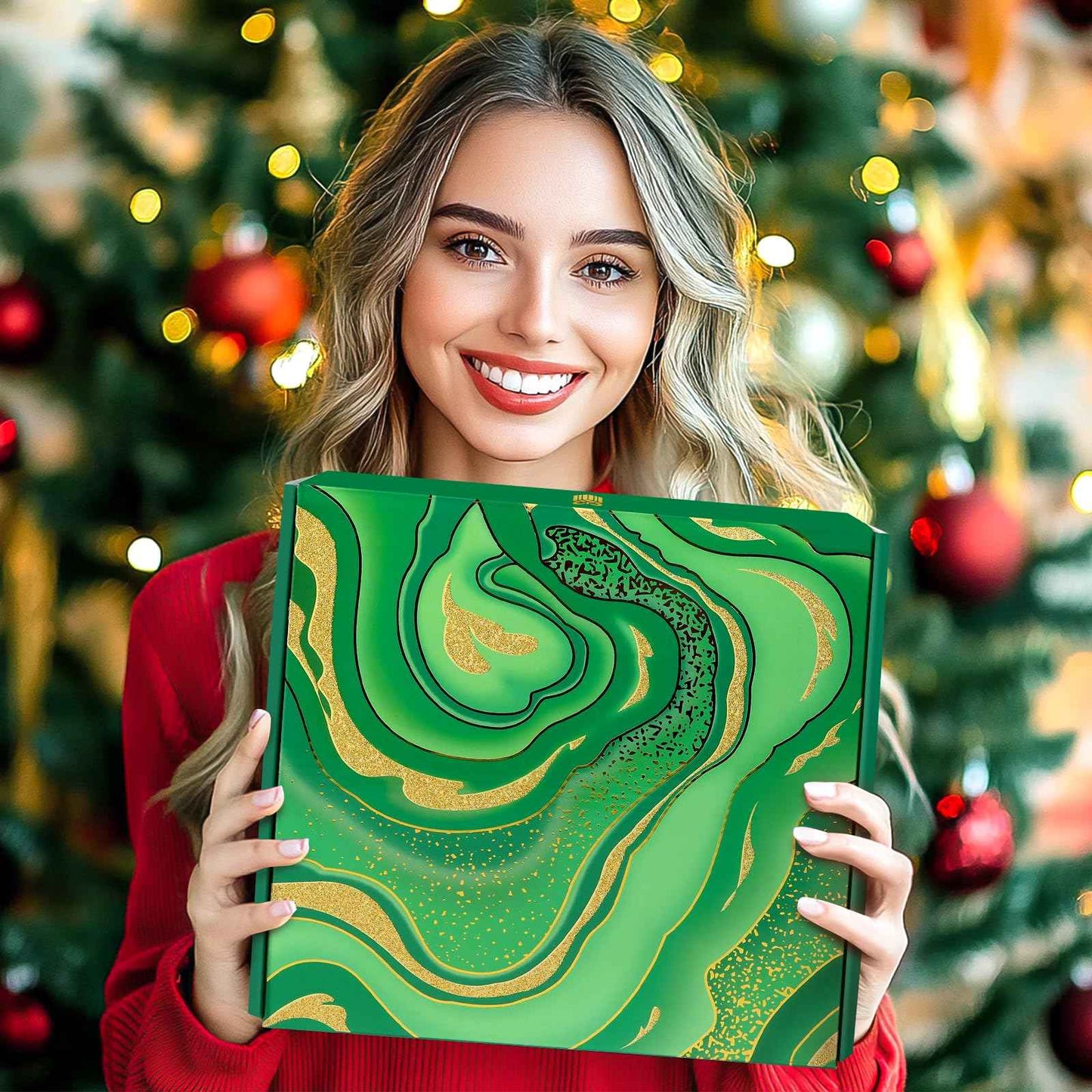 TRSILLE Christmas Gifts for Women, Christmas Birthday Gifts for Women, Green Get Well Soon Self Care Gifts Relaxing Spa Basket with Luxury Flannel Blanket for Mom Christmas Sister Wife Girlfriend