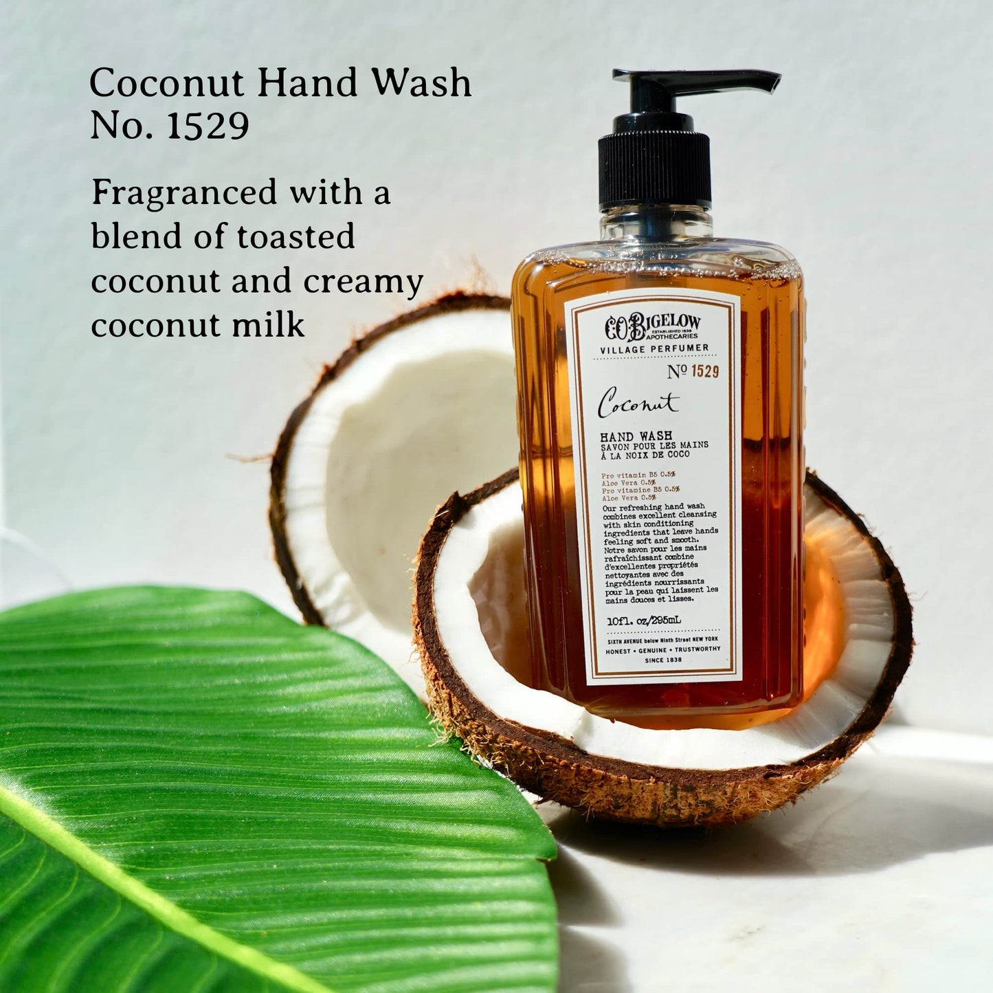 C.O. Bigelow Apothecary Duo - Coconut Hand Care, Hand Soap & Lotion Gift Set of Two - Skin Care for Dry Skin with Moisturizing Lotion & Liquid Hand Wash - 10fl oz Each