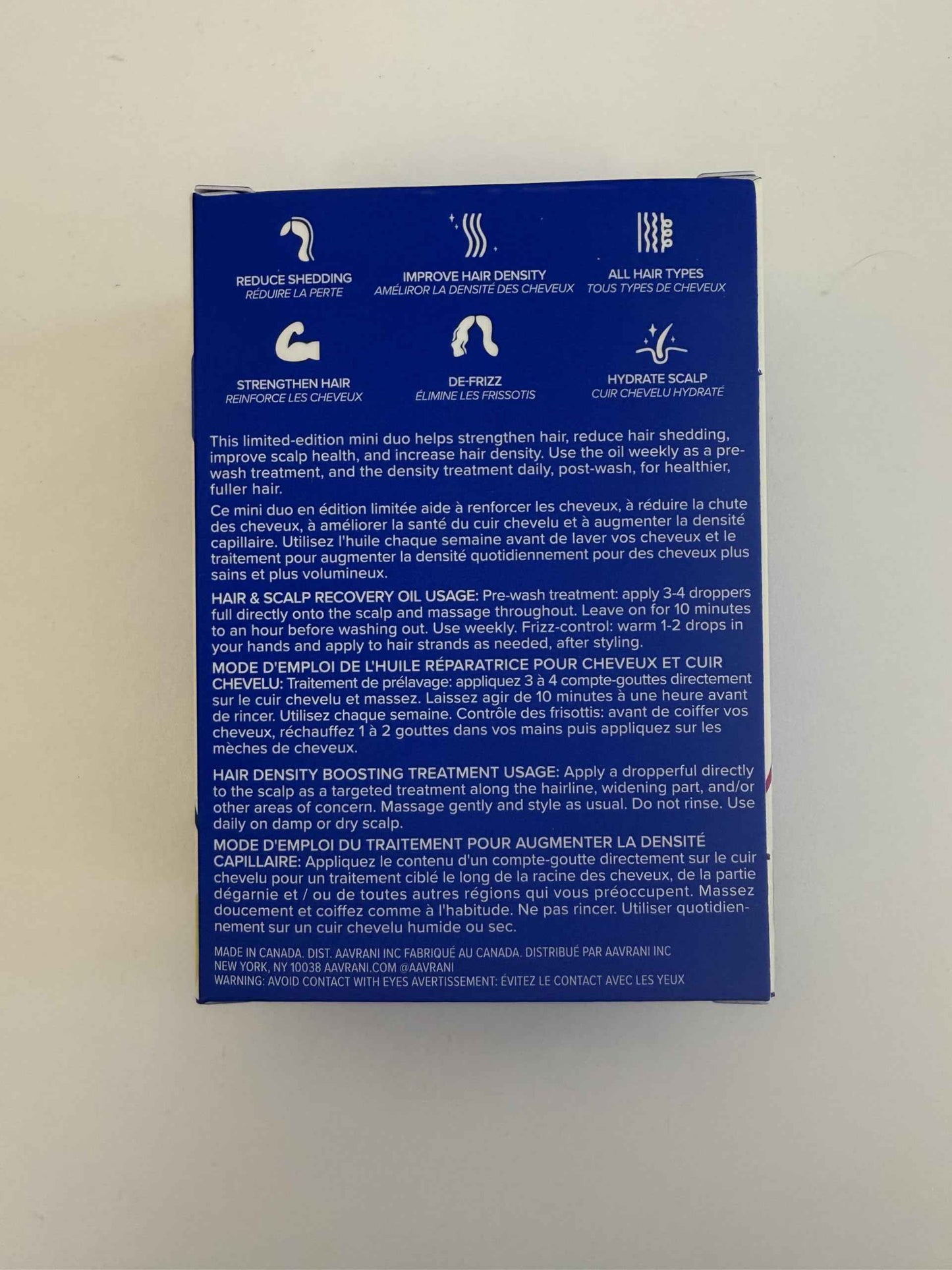 AAVRANI Mini Strengthening Hair Oil & Hair Growth Scalp Serum Gift Set - With Turmeric & Rosemary for Fuller Hair - Vegan, Travel Size