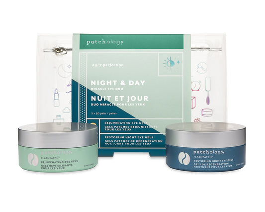 Patchology Night & Day Under Eye Patches (60 Pairs) - Eliminate Dark Circles, Puffy Eyes & Wrinkles - Premium Collagen & Retinol Masks for Brightening, Refreshing, Anti-Aging & Ultimate Hydration