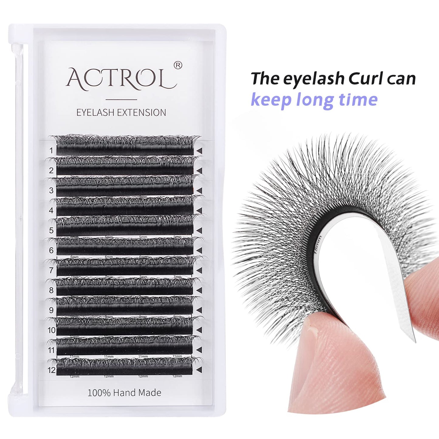 W Eyelash Extensions 4D Volume 0.07D Curl 12mm Easy Fan W-shaped Lash Premades Cluster Black W Lash