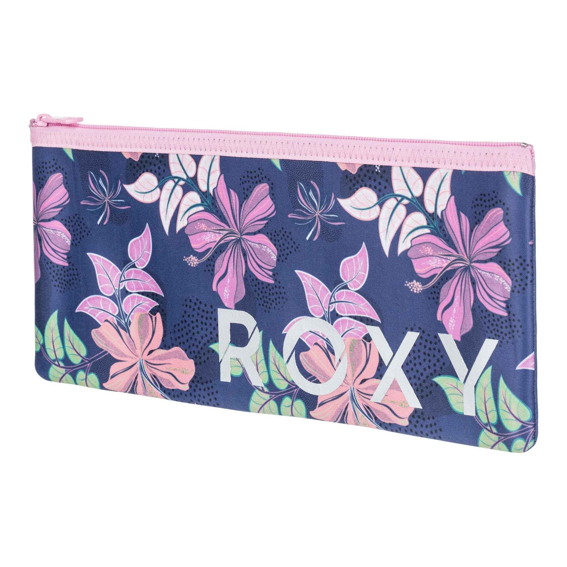 Roxy Makeup Storage Case | Cosmetics | Reusable | Zipper Closure | Lightweight | Accessories Make Up Bag, One Size, Happy Wednesday-Wild Wind Sunny Floral RG