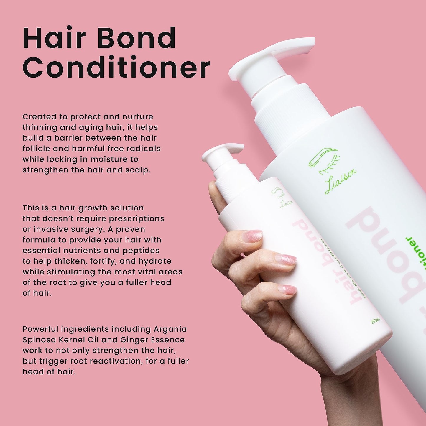 Liaison Hair Bond Conditioner - Thickening Fuller Hair Conditioner for Women Repair, Protect and Strengthen Hair - Healthy Growth, Moisturize & Volumize thin Hair - (2 Pack)