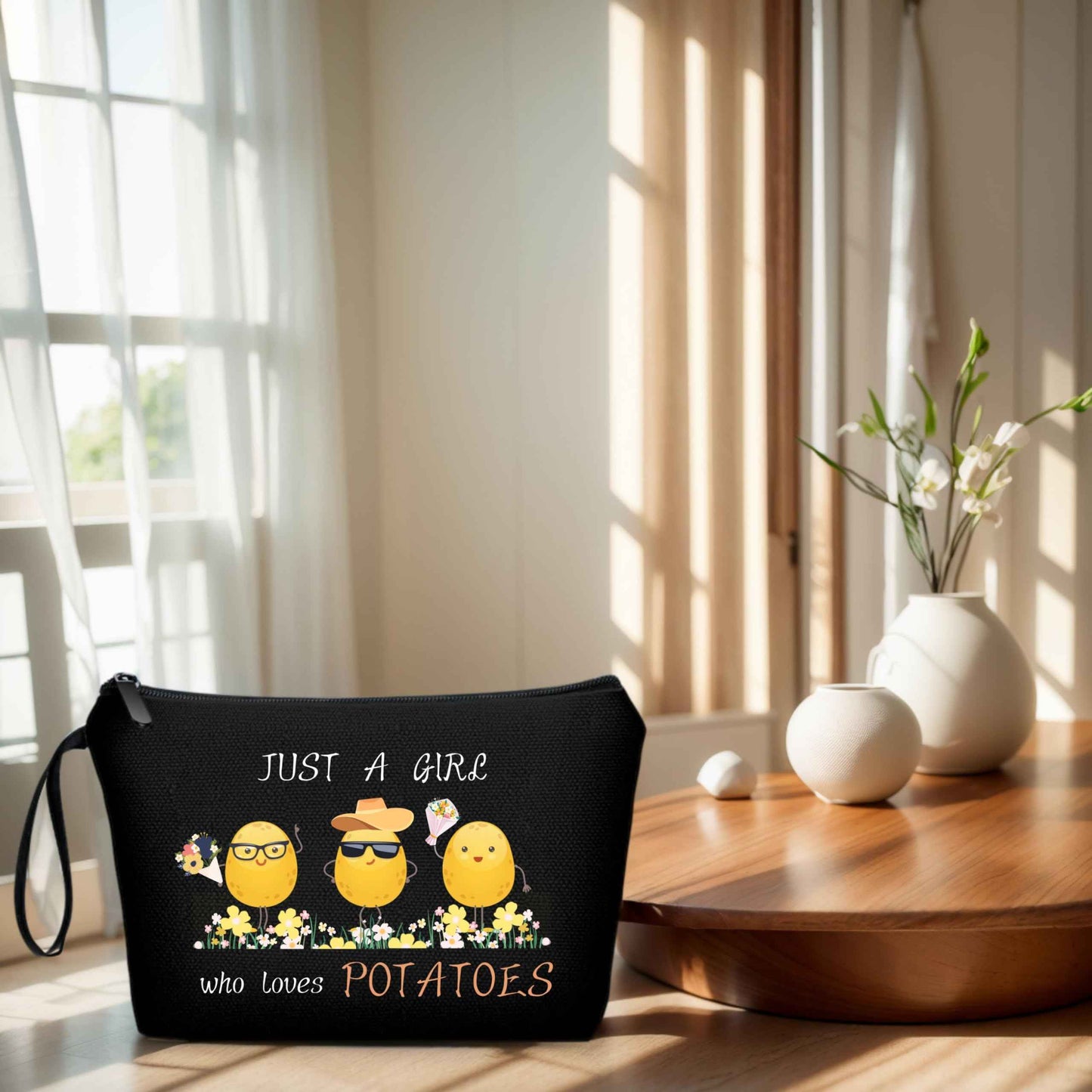 Potato Gifts,Teenage Girl Gifts,Cute Potato,Best Friend Birthday Gifts,Just A Girl Who Loves Potatoes,Presents for Teen Girls,Small Cosmetic Bag for Purse,Funny Gifts