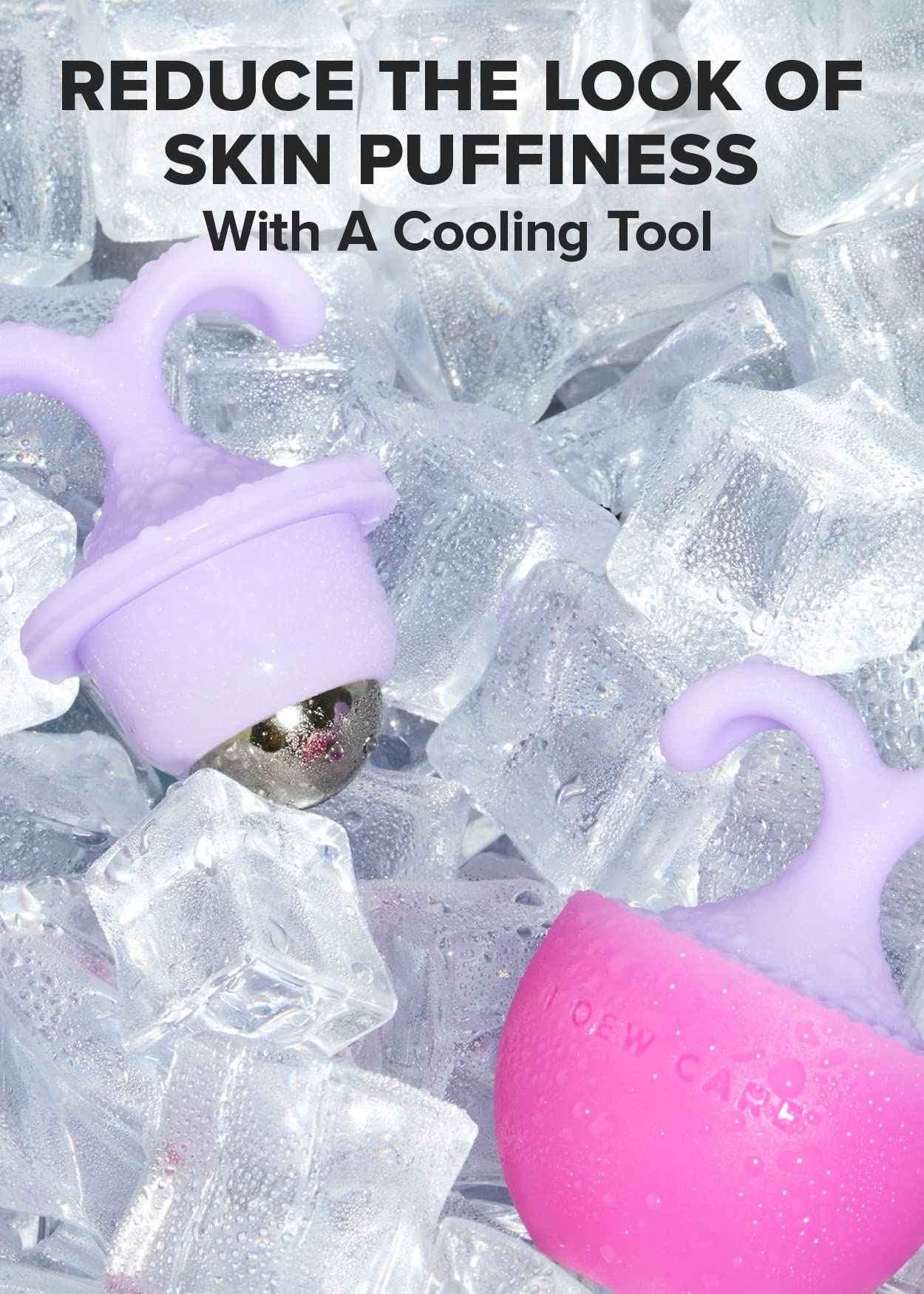 I DEW CARE Rolling With It | Reusable and Hygenic Cooling Facial Roller + Emergency Skin Care Kit - Ready Aim Clear Bundle