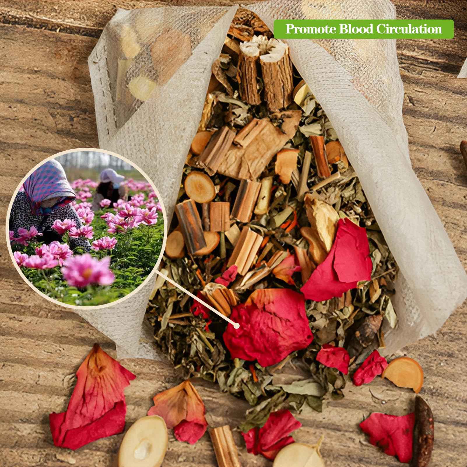 CYGJYZOD Ginger Chinese Herbal Foot Soak Set – 30 Detox Bags for Dry Feet,Cracked Feet and Lymphatic Drainage泡脚药包