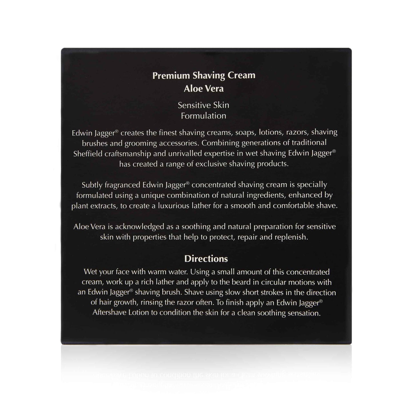 Edwin Jagger 99.9% Natural Premium Shaving Cream, 100ml Tub - Aloe Vera, 3.4-Ounce