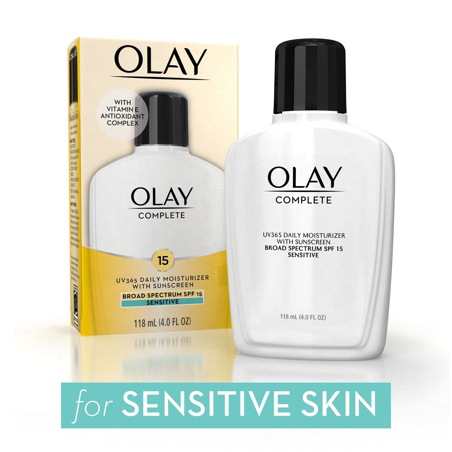 Olay Face Moisturizer, Complete All Day Moisturizer With Sunscreen Broad Spectrum SPF 15 - Sensitive, 4 fl. Oz, 1 unit