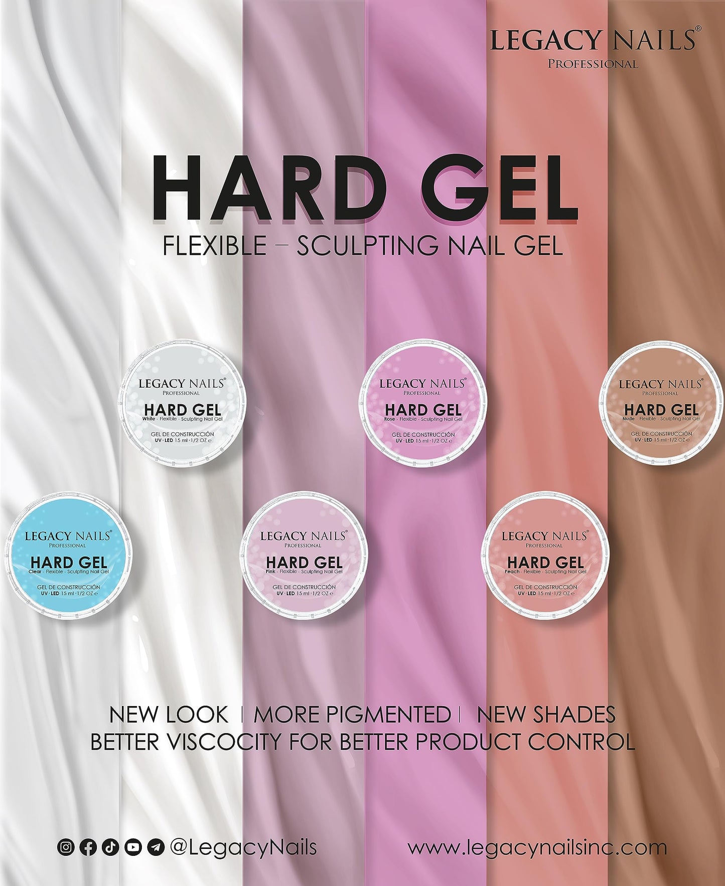 Legacy Nails Hard Builder Gel - Sculpt And Build Nail Extensions - Improve Damaged or Weak Nails - Lightweight, Strong and Long-wear - Professional Quality (Peach)