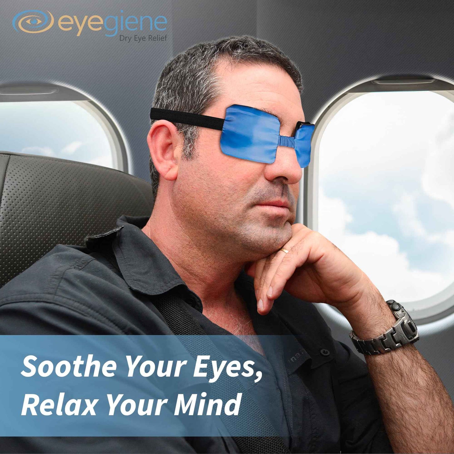 EyeGiene Insta-Warmth Eye Mask - Portable Self Heating Masks for Dry Eyes -Multi-Use Heat Treatment for Dryness, Fatigue, Styes, Blepharitis - Steam Eye Mask - Warm Compresses for Dry Eyes (1 Eyemask)