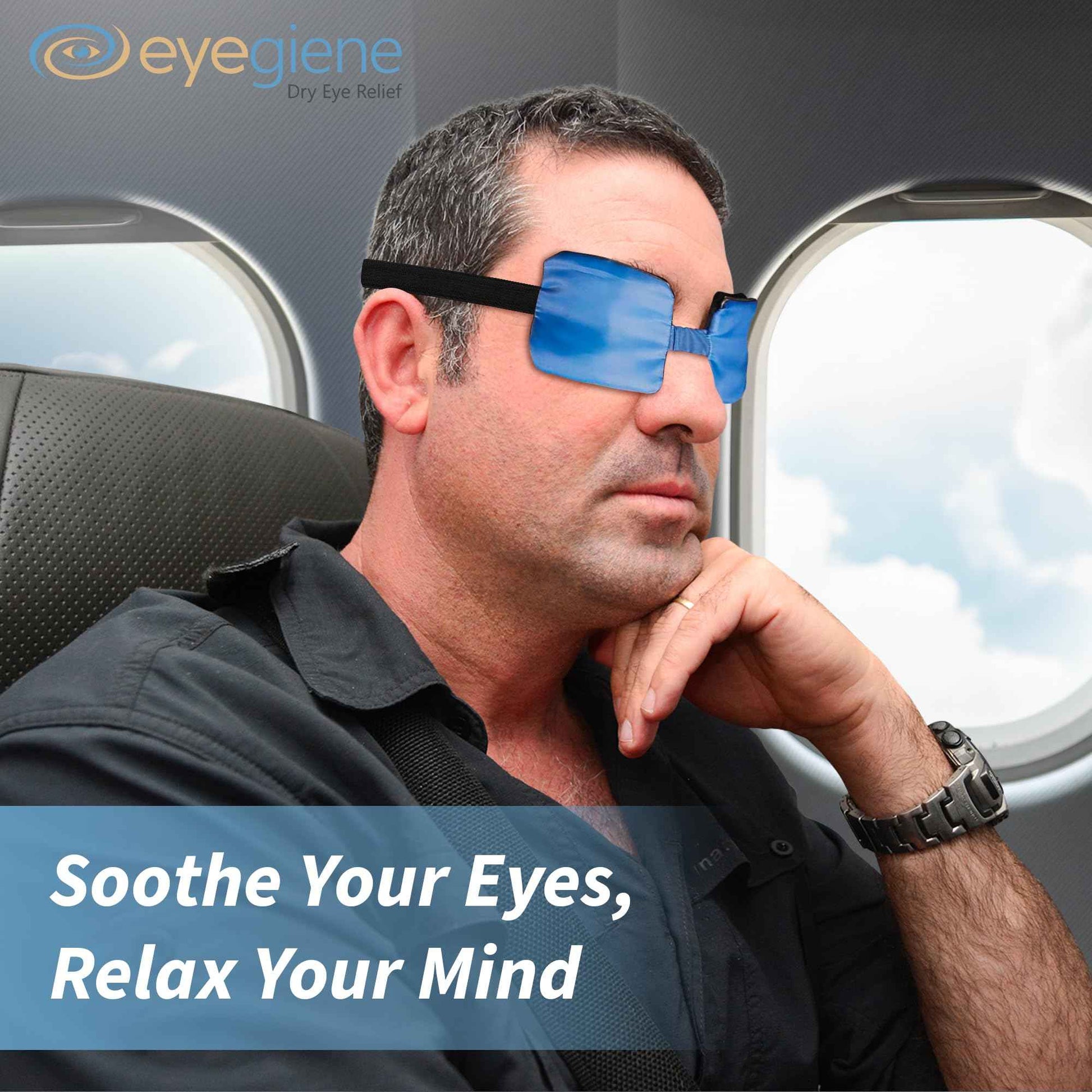 EyeGiene Insta-Warmth Eye Mask - Portable Self Heating Masks for Dry Eyes -Multi-Use Heat Treatment for Dryness, Fatigue, Styes, Blepharitis - Steam Eye Mask - Warm Compresses for Dry Eyes (1 Eyemask)