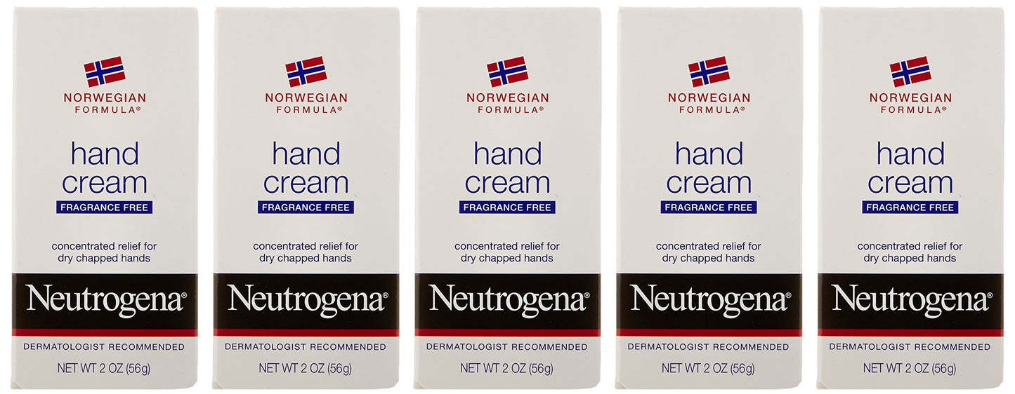 Neutrogena Hand Cream Norwegian Formula, 2 Oz (5 pack)