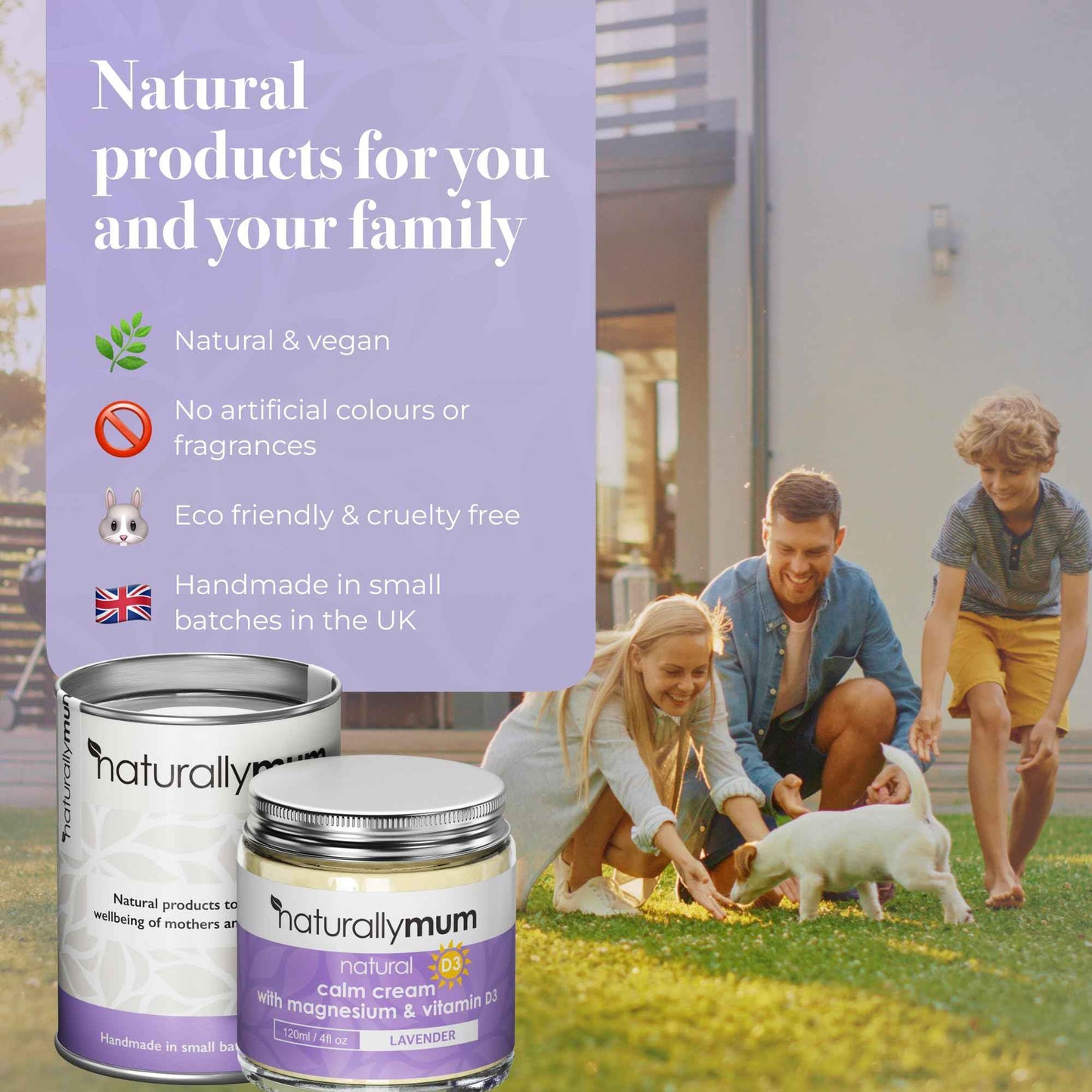 NaturallyMum - Magnesium Cream with Vitamin D3 [4 Fl Oz] - Magnesium and VIT D Lotion - Turmeric & Arnica Calm Cream - Magnesium and VIT D3 - Lavender