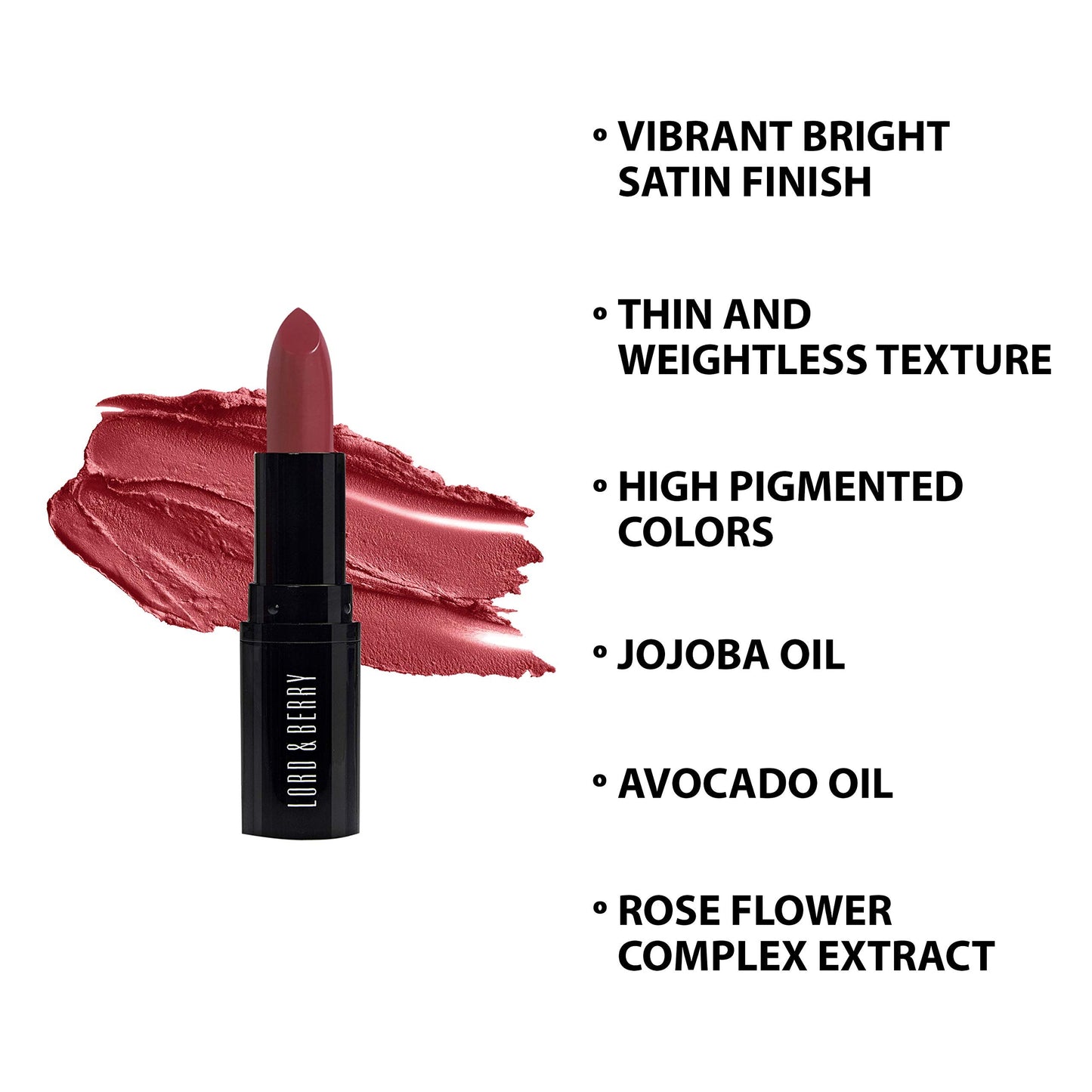 Lord & Berry ABSOLUTE Bright Satin Pigmented Lipstick