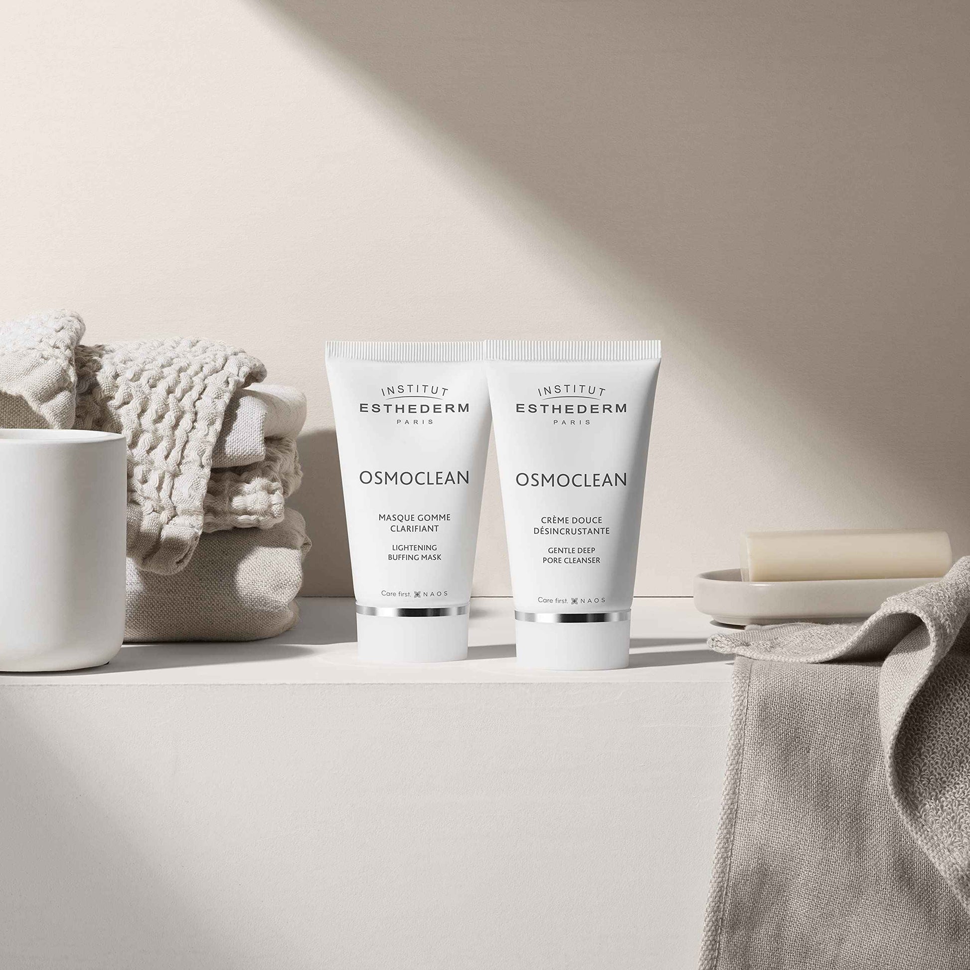 Esthederm - Osmoclean Lightening Buffing Mask - Face, Neck and Décolleté - Rich Cream Mask - All Skin Types