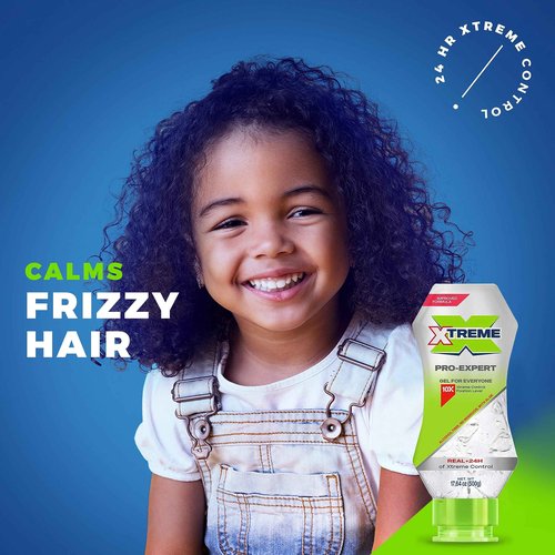 Xtreme Pro-Expert Clear Styling Hair Gel, Alcohol-Free 24-Hours Control With Aloe Vera, 17.64 oz Squeeze Bottle (Pack of 12)