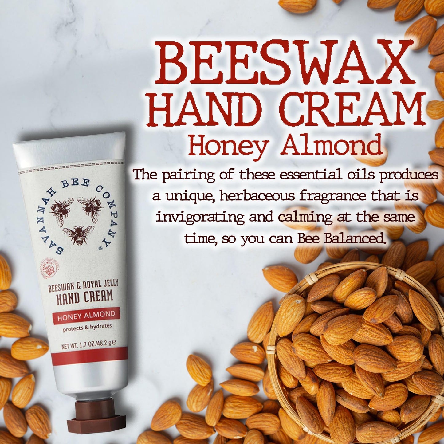 Savannah Bee Company Beeswax Hand Cream - Hand Moisturizer Repair Cream