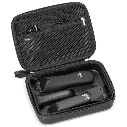 ProCase Hard Case for Meridian Trimmer and Shaver, Electric Groin Body Pubic Hair Trimmer Organizer, Travel Carrying Bag for Electric Razor and Accessories, With Removable tray -Black (Case Only)