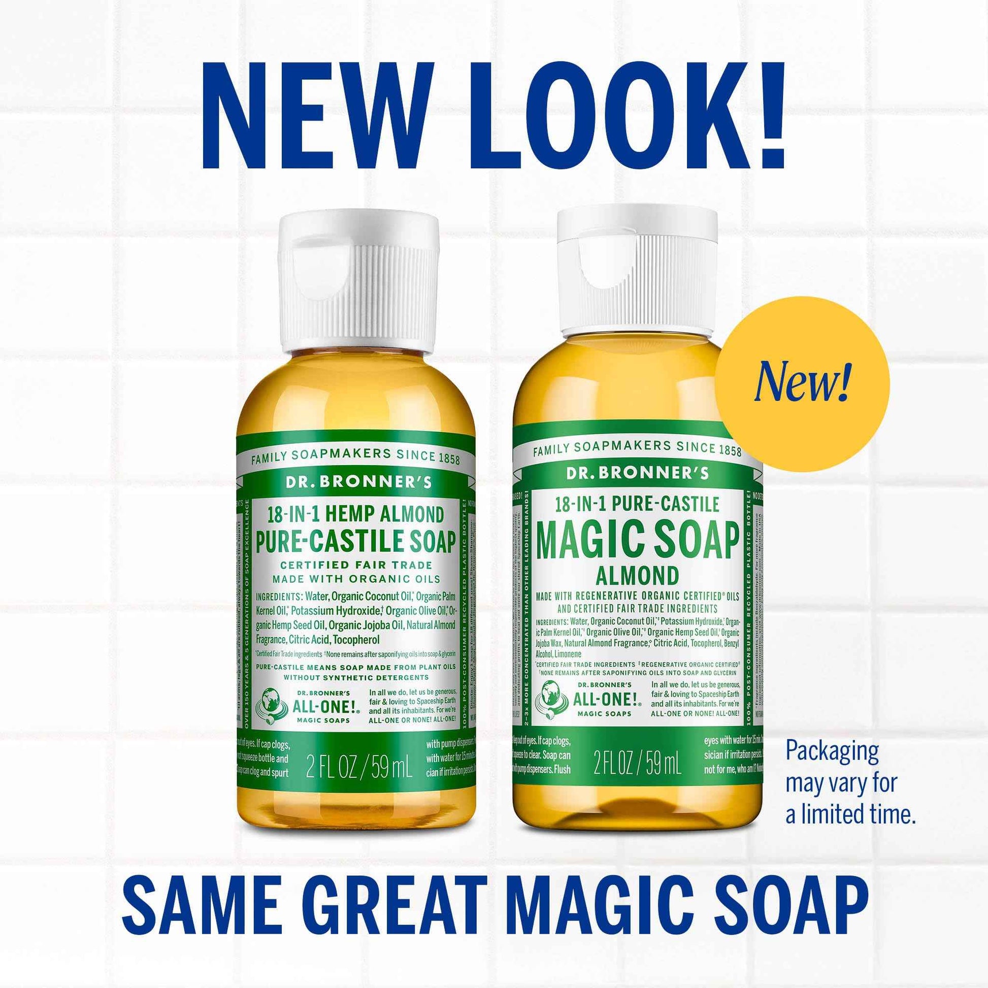 Dr. Bronner's Magic Soap-Pure-Castile Liquid Soap (2 Ounce, Variety Gift Pack)- Regenerative Organic Certified Oils, 18-in-1 Uses: Body, Hair, Laundry, Pets & Dishes, Concentrated, Vegan, Non-GMO