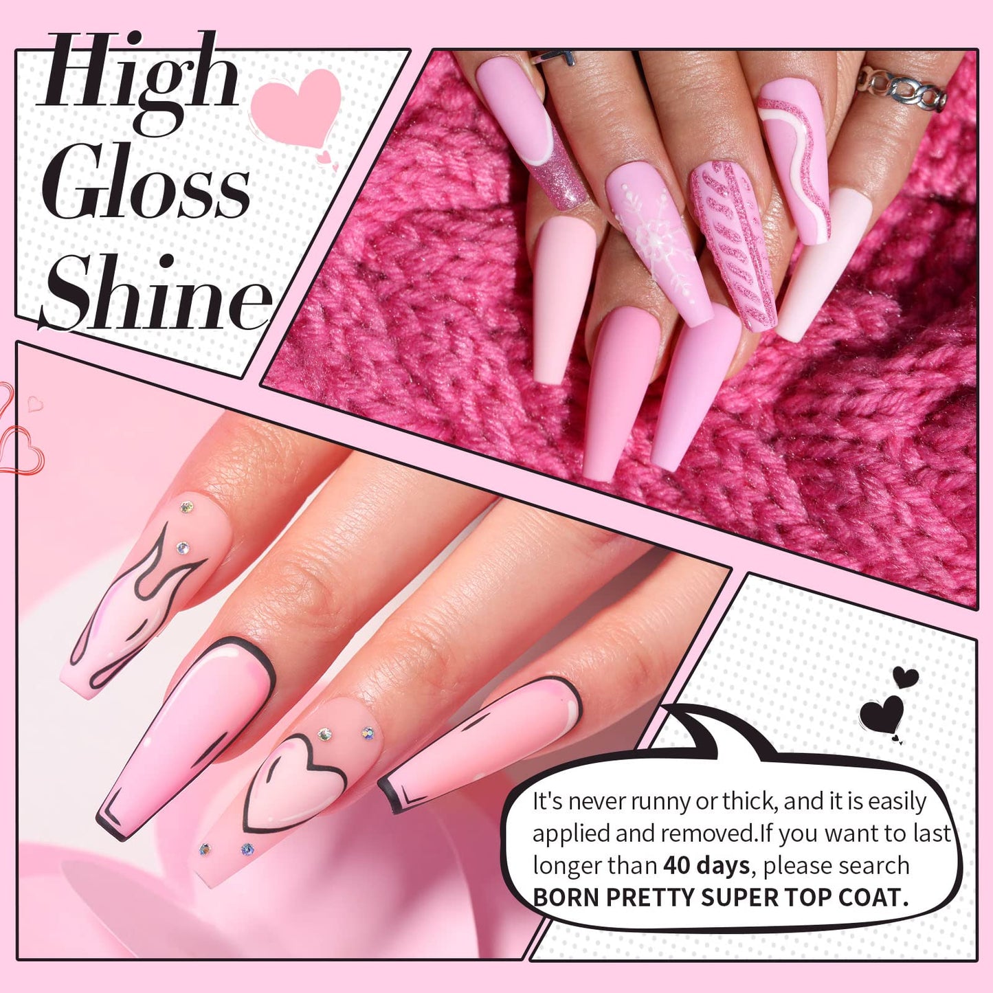 Born Pretty Pink Gel Nail Polish Set Sweet Nude Pink White Nail Polish Soft Light Natural Lovely Pink Color Gel Polish Gift Set Soak Off Gel Nail Polish Kit 6 Colors 10ML