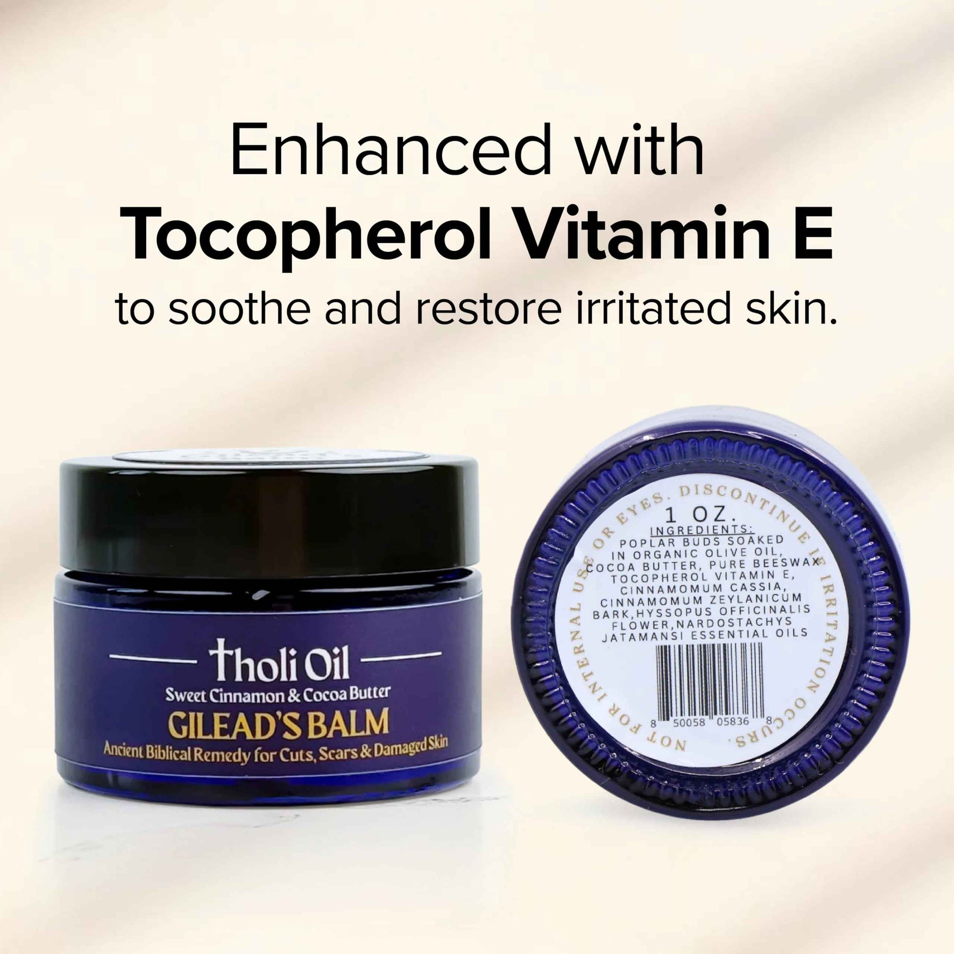 Tholi Oil Balm of Gilead Skin Repair Salve – Fast-Acting Natural Formula Soothes, Restores & Protects Dry, Damaged Skin – With Poplar Buds, Beeswax, Cocoa Butter