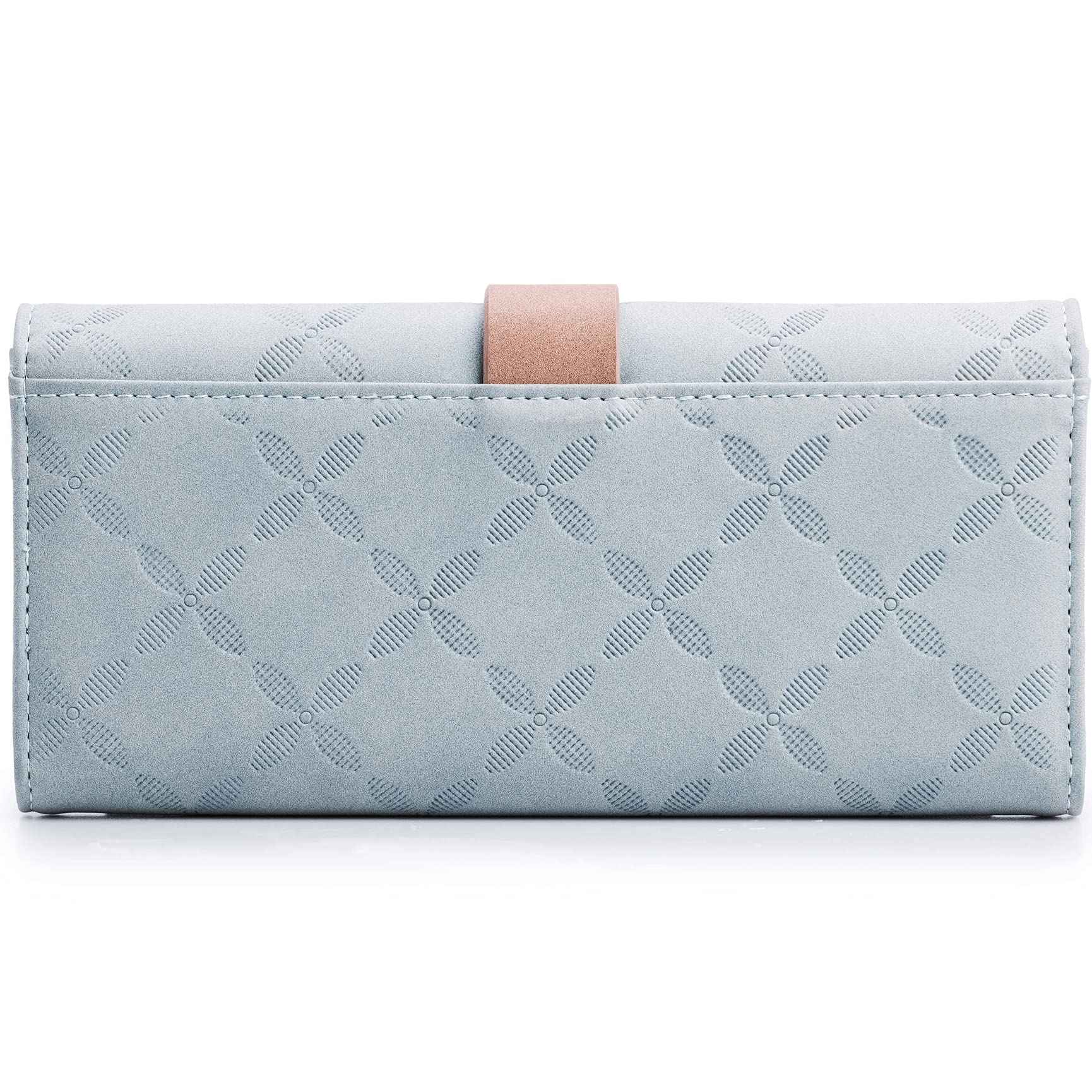 PAULO SERINI® Wallet Women - Womens Wallet with Coin Purse - Card Holder 9 Cards - Wristlet - Vegan Wallets for Women - Birthday Gifts for Women - Billeteras de Mujer - Carteras de Mujer - Sky Blue