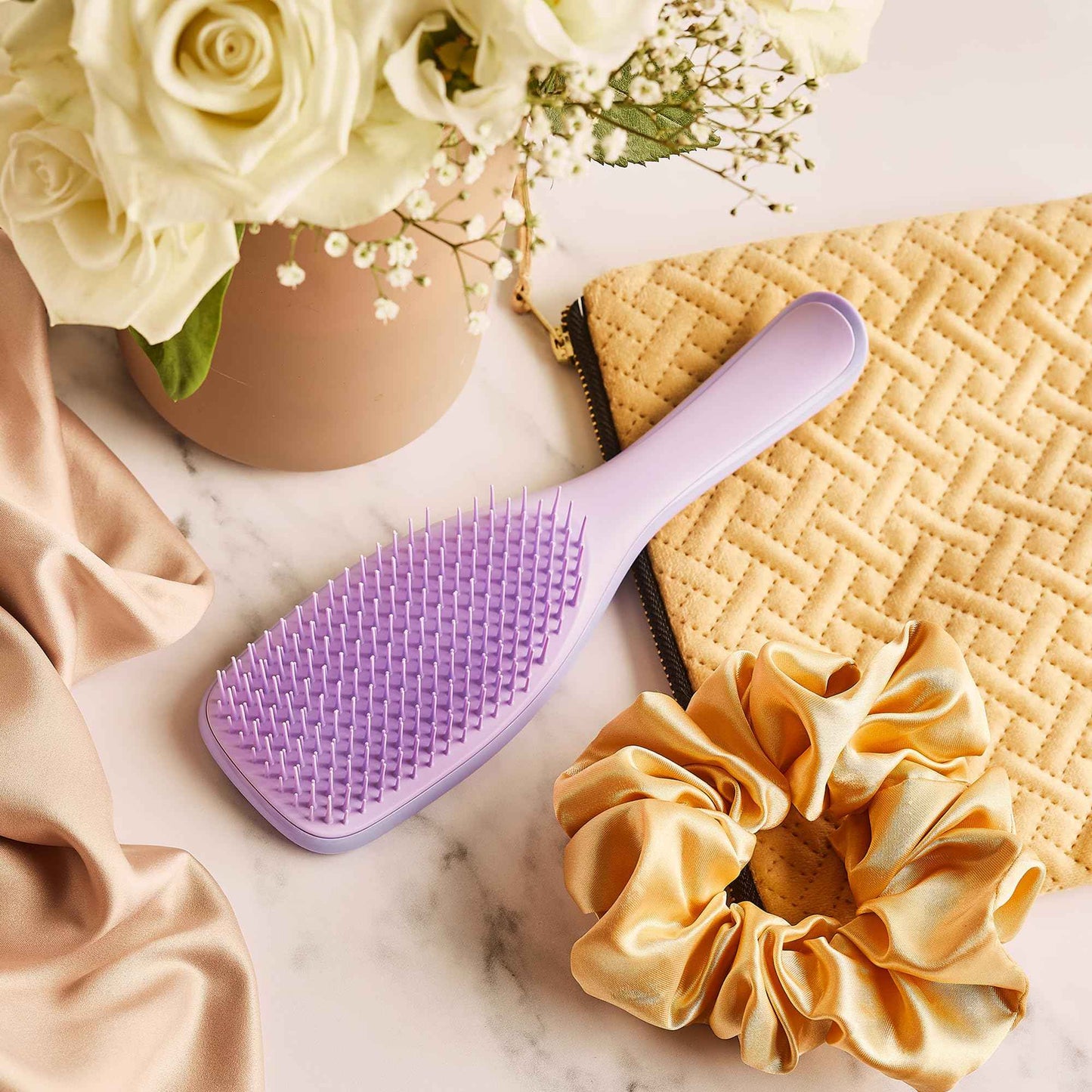 Tangle Teezer | The Fine & Fragile Wet Detangler Hairbrush | Soft Flex Teeth for Less Breakage | Ideal for Thinning Hair, Color-Treated & Sensitive Scalps | Comfort Handle | Hypnotic Heather
