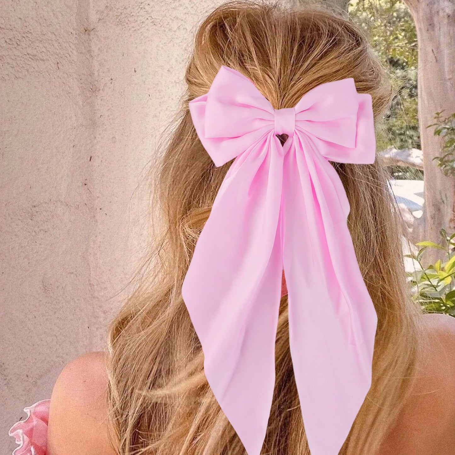 Canitor Hair Bows for Women Silky Satin Hair Ribbon Hair Barrettes Clip Oversized Long Tail Hair Bows Cute Aesthetic Coquette Hair Accessories Preppy Teen Girl Gifts Trendy Stuff Things