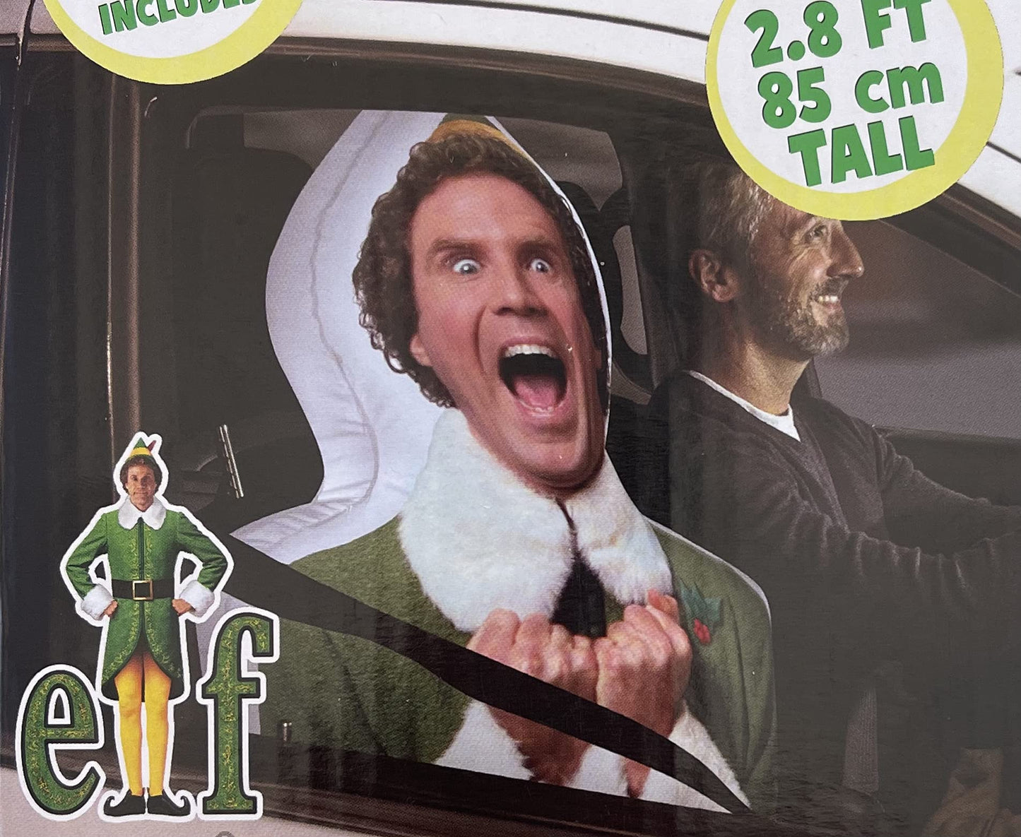 Gemmy Car Buddy Inflatable Buddy The Elf Airblown Inflatable Car Decoration for Use in Car Only