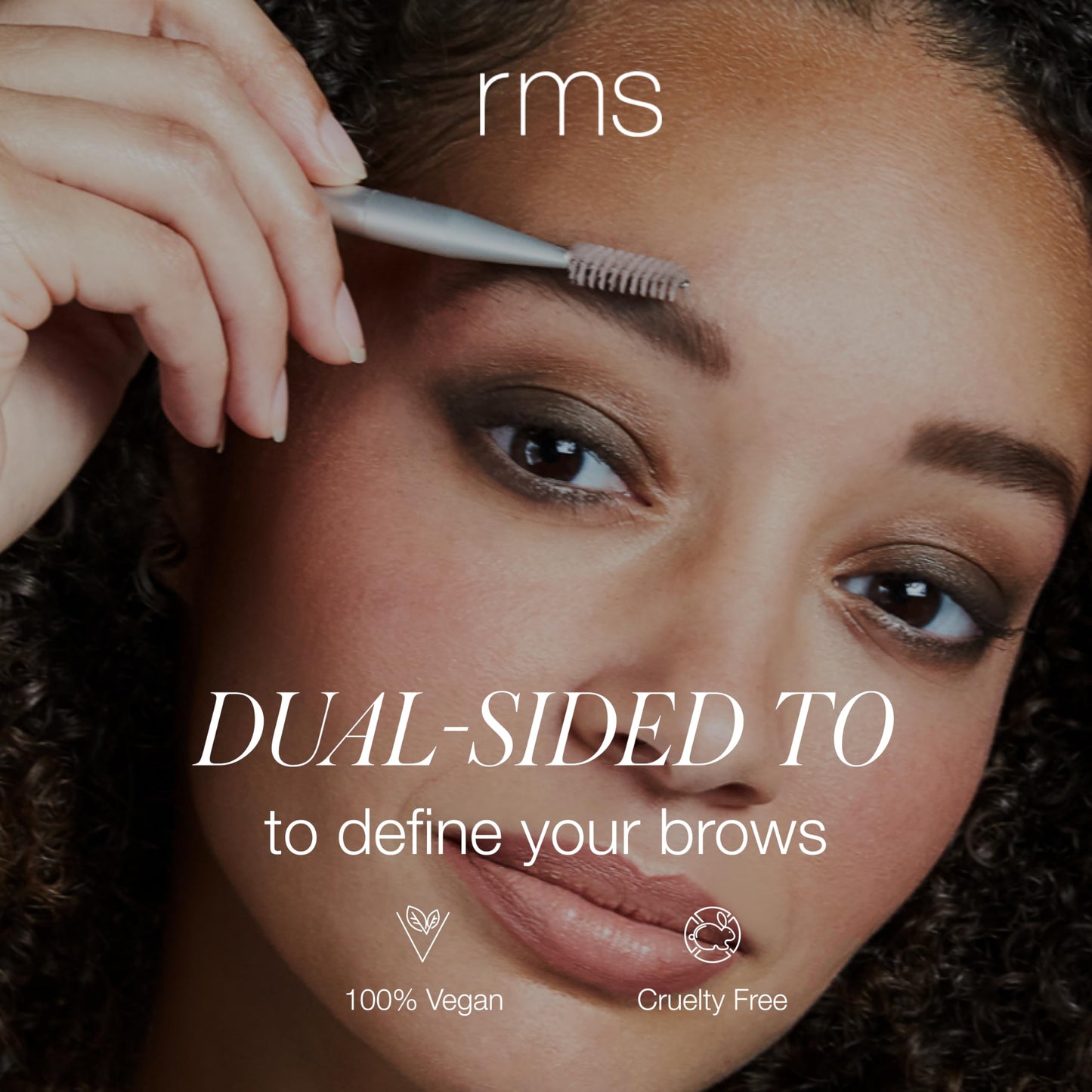 RMS Beauty Back2Brow Brush - Eyebrow Makeup Brush with Spoolie, Eyebrow Brush, Make Up Brush, Brow Brushes for Eyebrows, Eyebrow Pencil Powder Brush