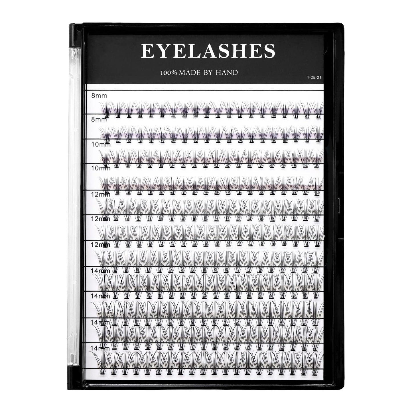 Vayator Large Tray 220 Cluster/Box Eyelashes 0.07 Thickness Eyelashes Individual Eyelash False Eyelashes Extension Eyelash 10D/20D/40D/50D Eyelash (10RR-8-14mm Mixed Lashes Kit)