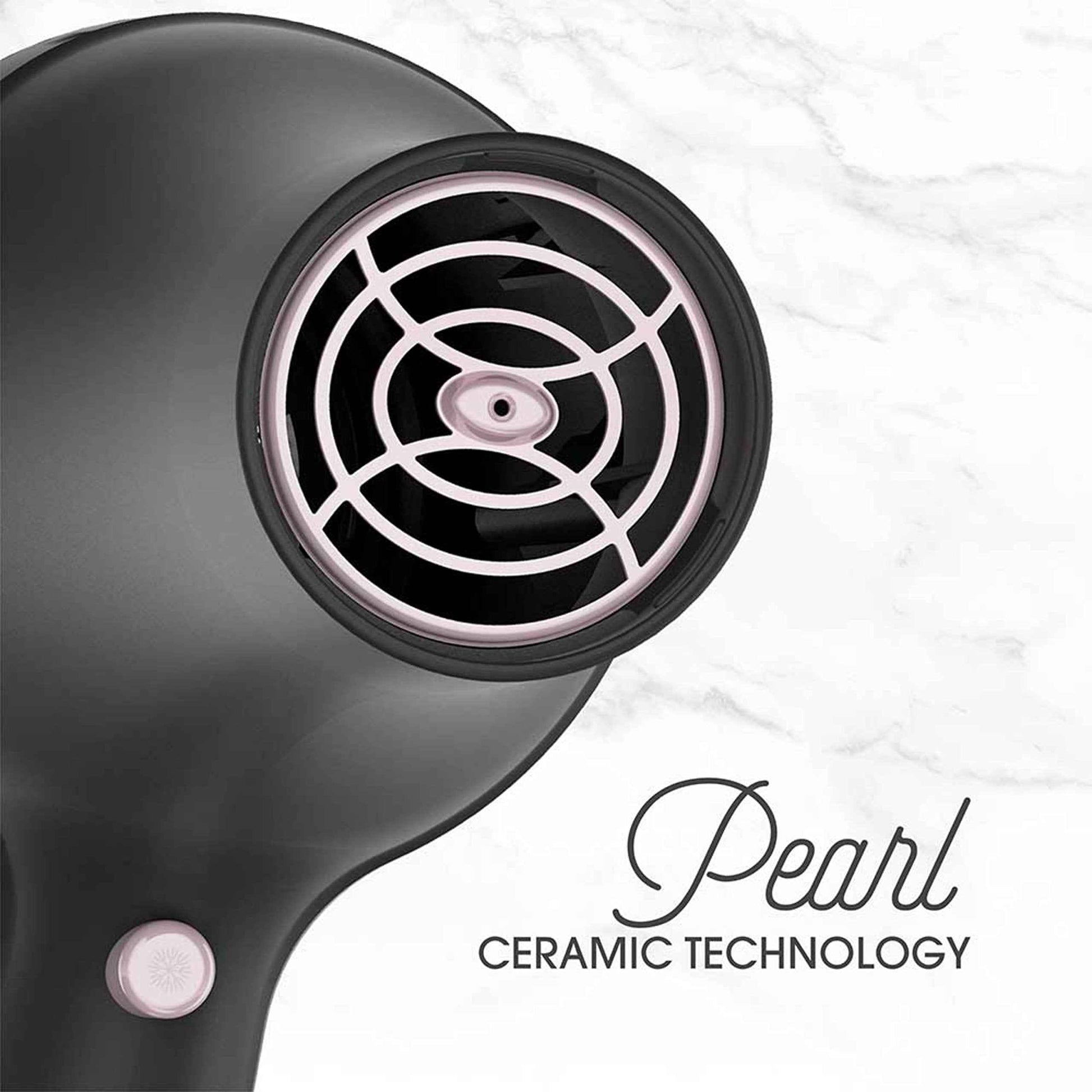 Remington Pro Pearl Ceramic Hair Dryer | 1875W Fast Drying, Professional AC Motor, 3 Heat + 2 Speed Settings, Cool Shot, Diffuser & Concentrator Included