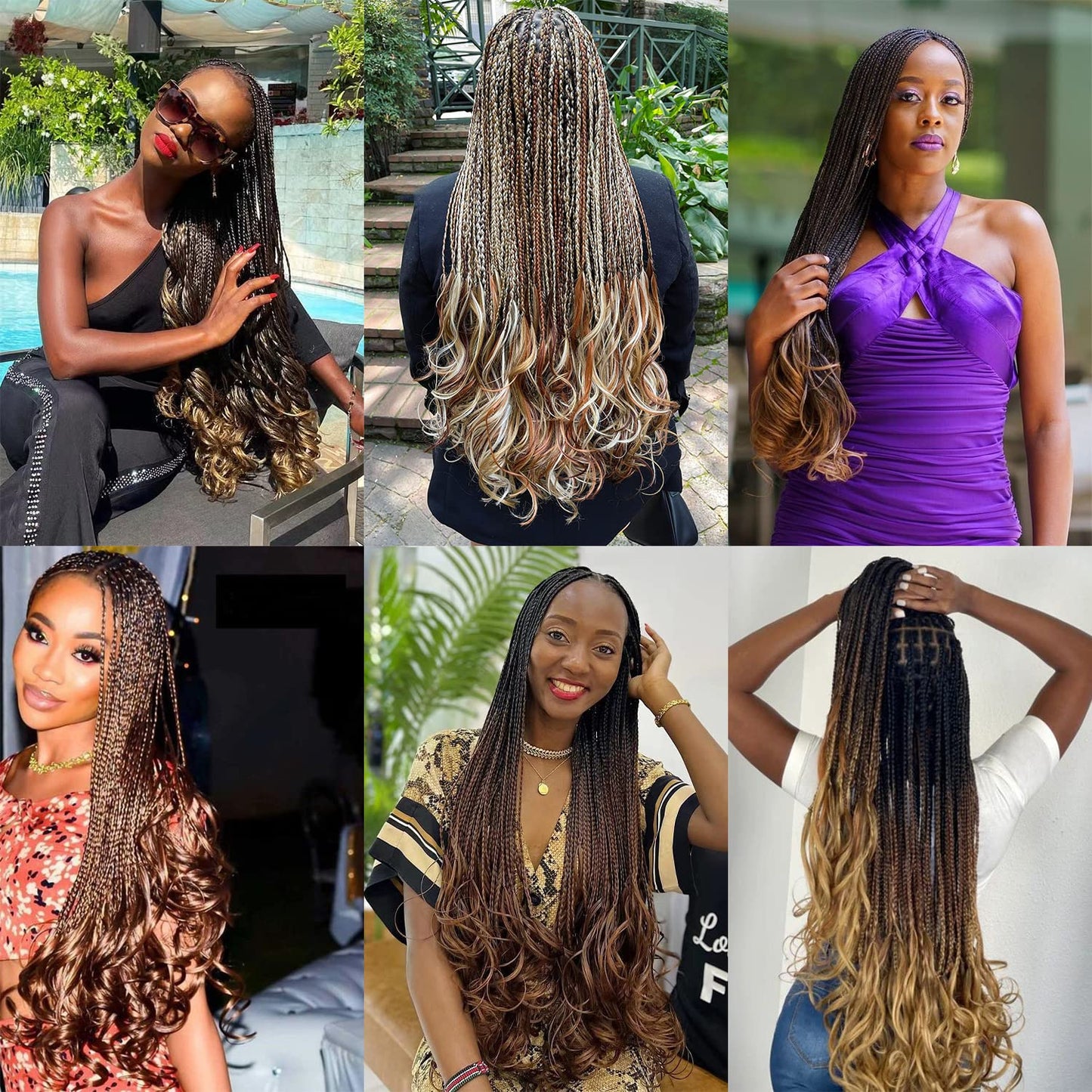 COOKOO 18 Inch 9 Packs Pre-stretched French Curly Braiding Hair Bouncy French Curls Hair Mix Blonde Braiding Hair for Black Women Spanish Curls Synthetic Braids Hair Extensions 27/613#