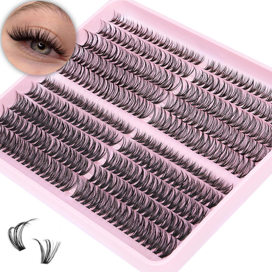 Cluster Lashes Individual Lash Extensions 360Pcs Eyelash Extension D Curl Lash Clusters 30D/40D Cluster Lashes by TNFVLONEINS (30D+40D-D-0.07)