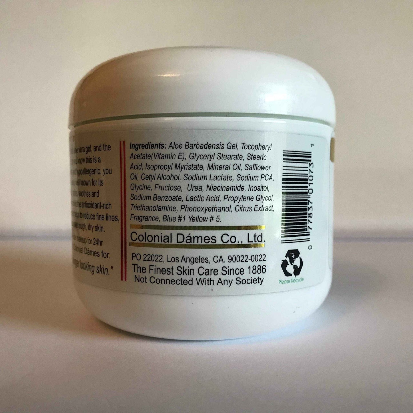 Colonial Dames Vitamin E and 70% Aloe Moisturizing Cream is a Powerful moisturizer for Even Delicate & Sensitive Skin