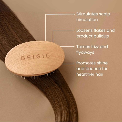 BEIGIC Scalp Massage Hair Brush - Non-Static Hair Scalp Massager Hair Growth - Small & Portable Detangler Brush