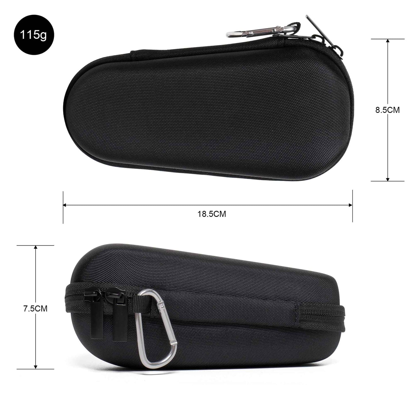 Nincha Electric Shaver Case for Braun Series 3, Series 5, Series 7, Series 9 Electric shavers - Hard shell EVA Travel Case - Powered Shaver Protective Bag (Black)