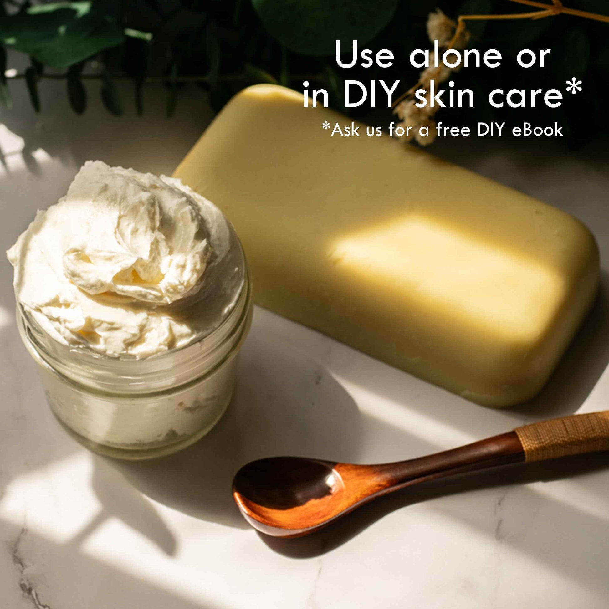 Raw Shea Butter - 100% Pure African Shea Butter for Hair and Body | with Natural Smoky Scent | Unrefined Moisturizer for Dry Skin, DIY Lip Balm, Body Butter and Soap 1lb Bar