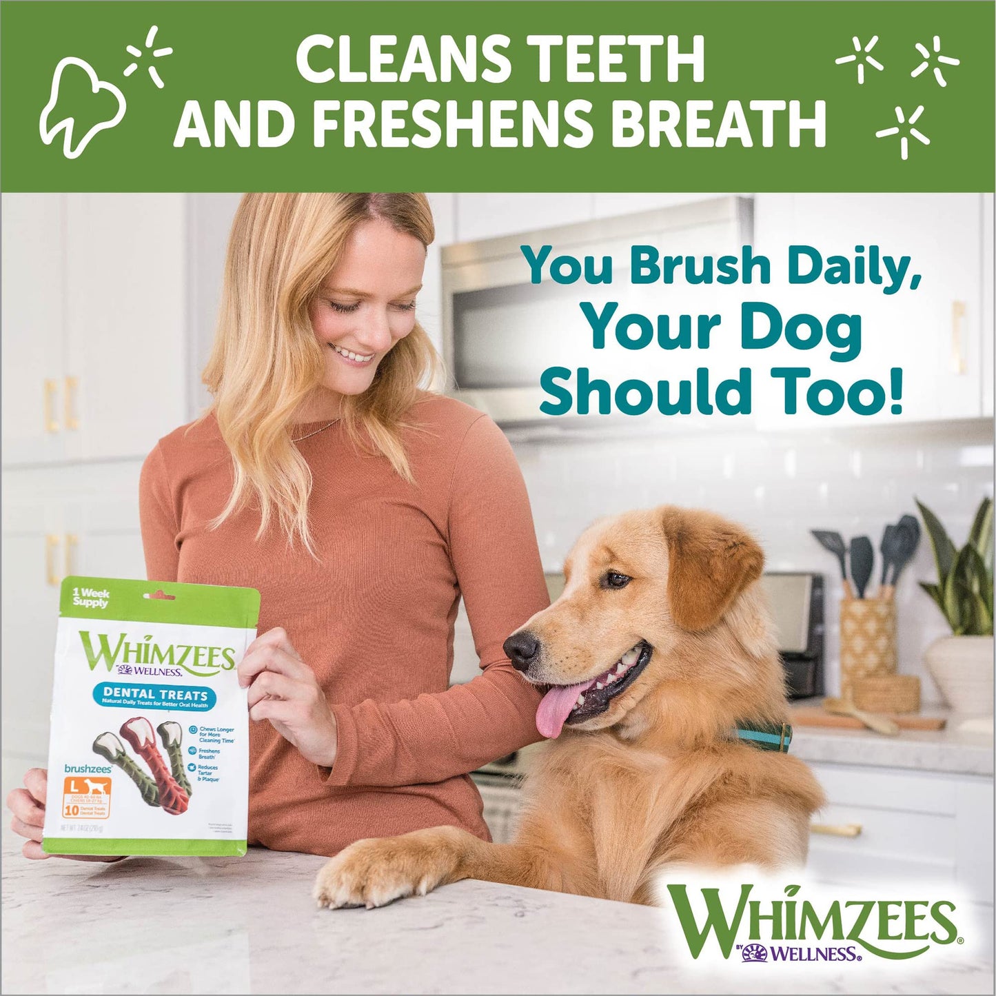 WHIMZEES by Wellness Large Dental Chews Variety Box: All-Natural, Grain-Free, Long Lasting Treats with Grooved Design for Improved Cleaning – Freshens Breath & Reduces Plaque, 14 Count, standart